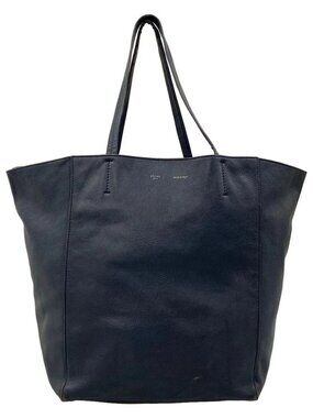 CELINE Cabas Phantom Navy Leather Tote Bag